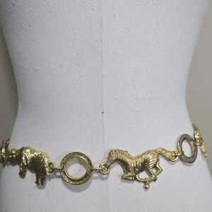 Vintage Gold Animal Link Belt